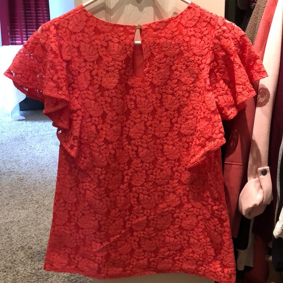 Merona Lace Top in Melon Color - Picture 3 of 7